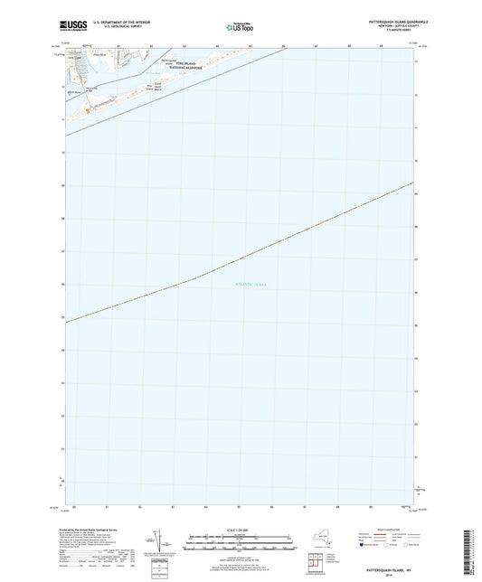 Pattersquash Island New York US Topo Map Image