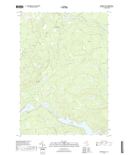 Rainbow Falls New York US Topo Map Image