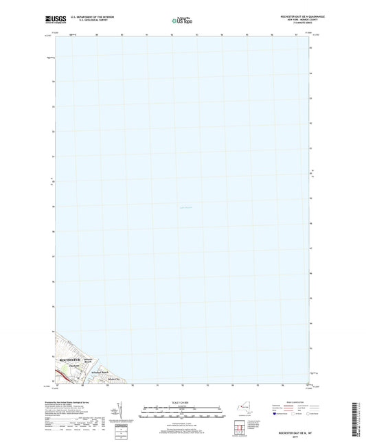 Rochester East OE N New York US Topo Map Image