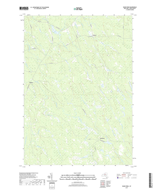 Sears Pond New York US Topo Map Image
