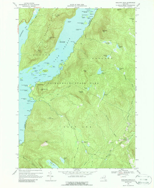 USGS Classic Shelving Rock New York 7.5'x7.5' Topo Map Image
