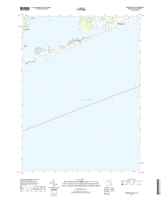 Shinnecock Inlet New York US Topo Map Image