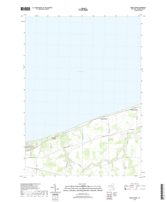 Sixmile Creek New York US Topo Map Image