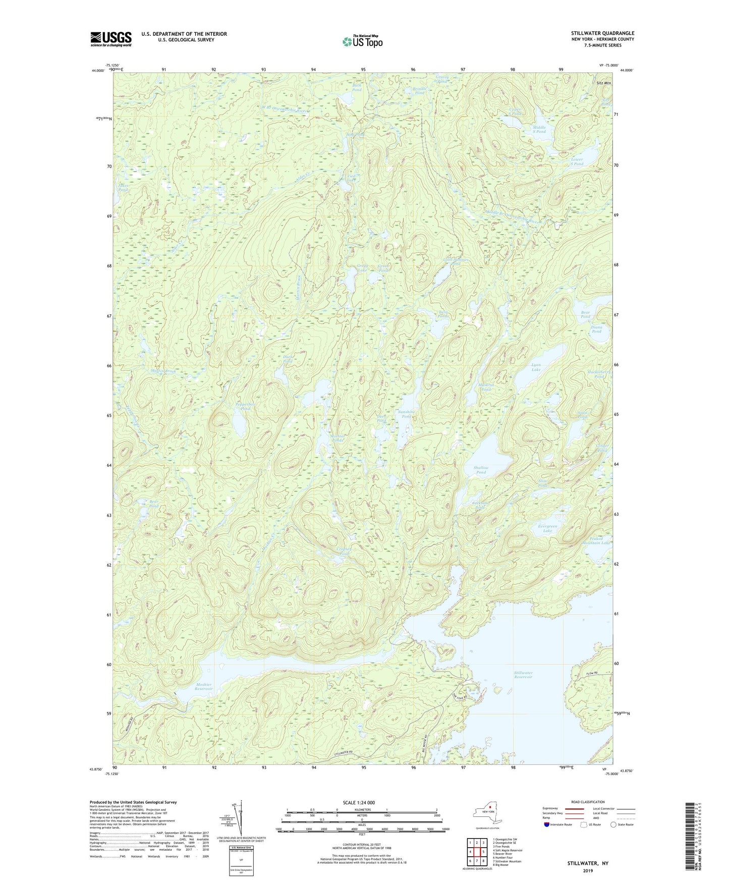 Stillwater New York US Topo Map Image