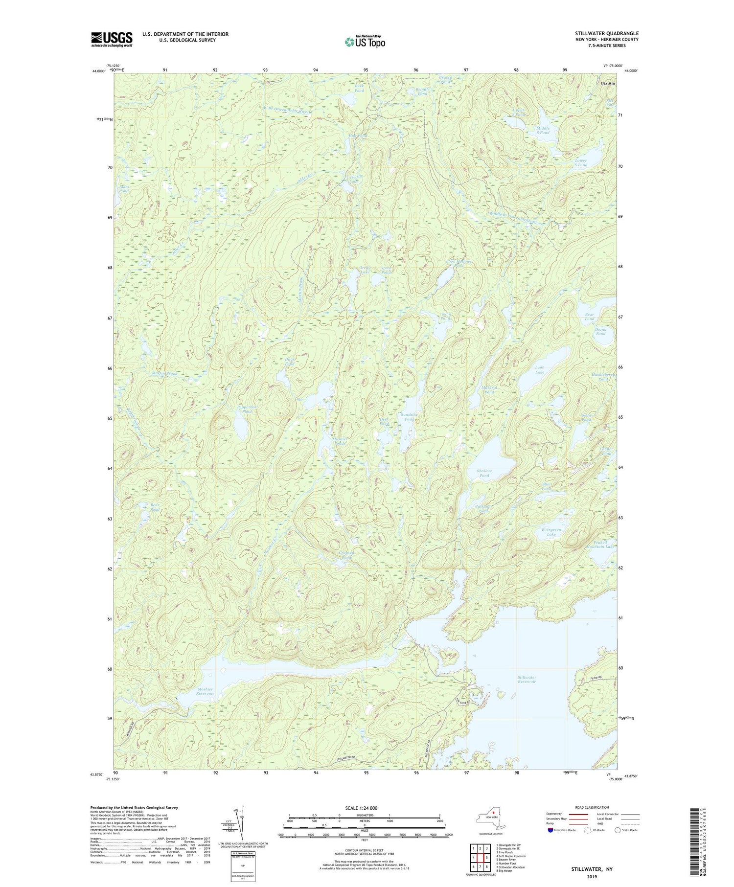 Stillwater New York US Topo Map Image