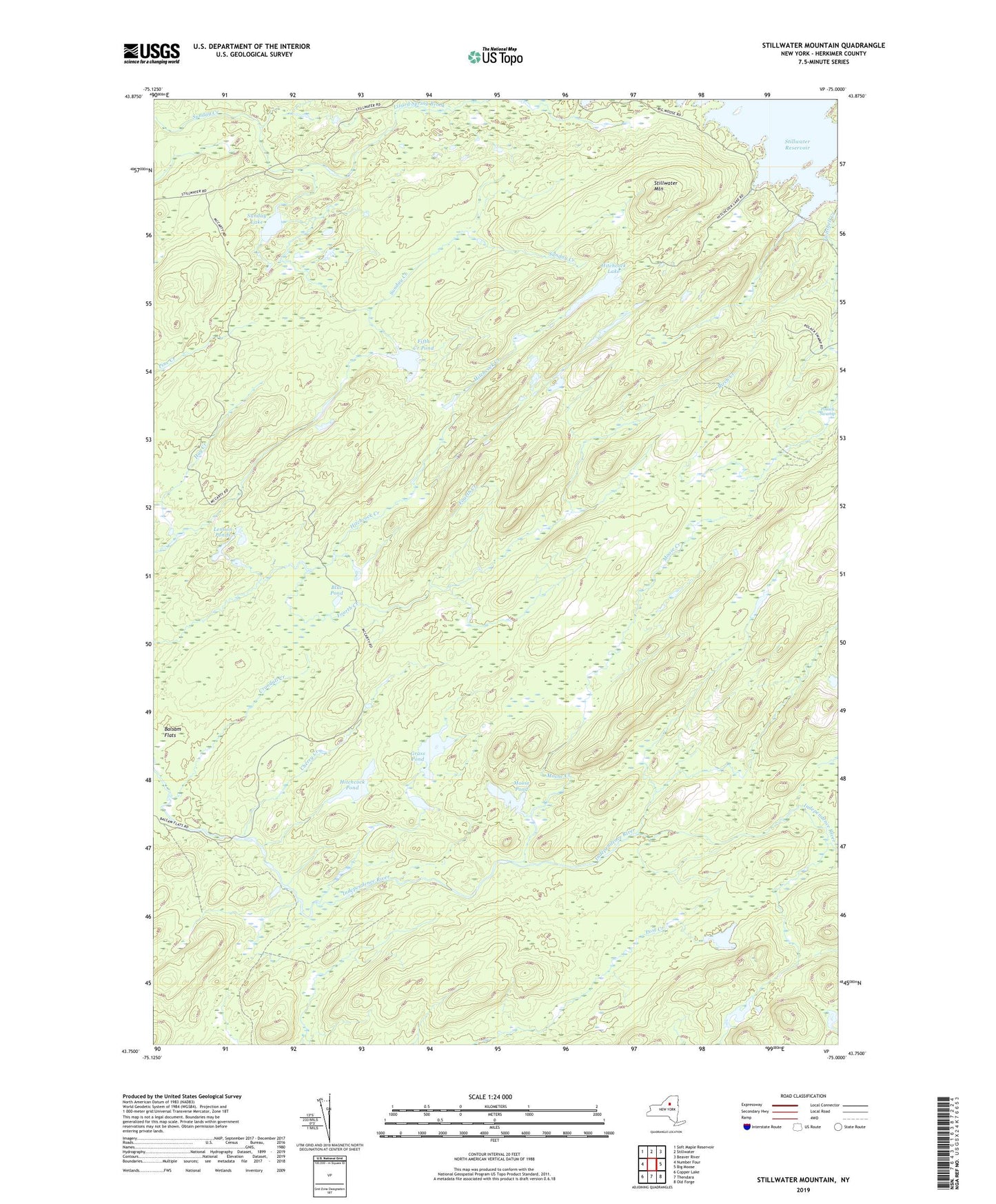 Stillwater Mountain New York US Topo Map Image