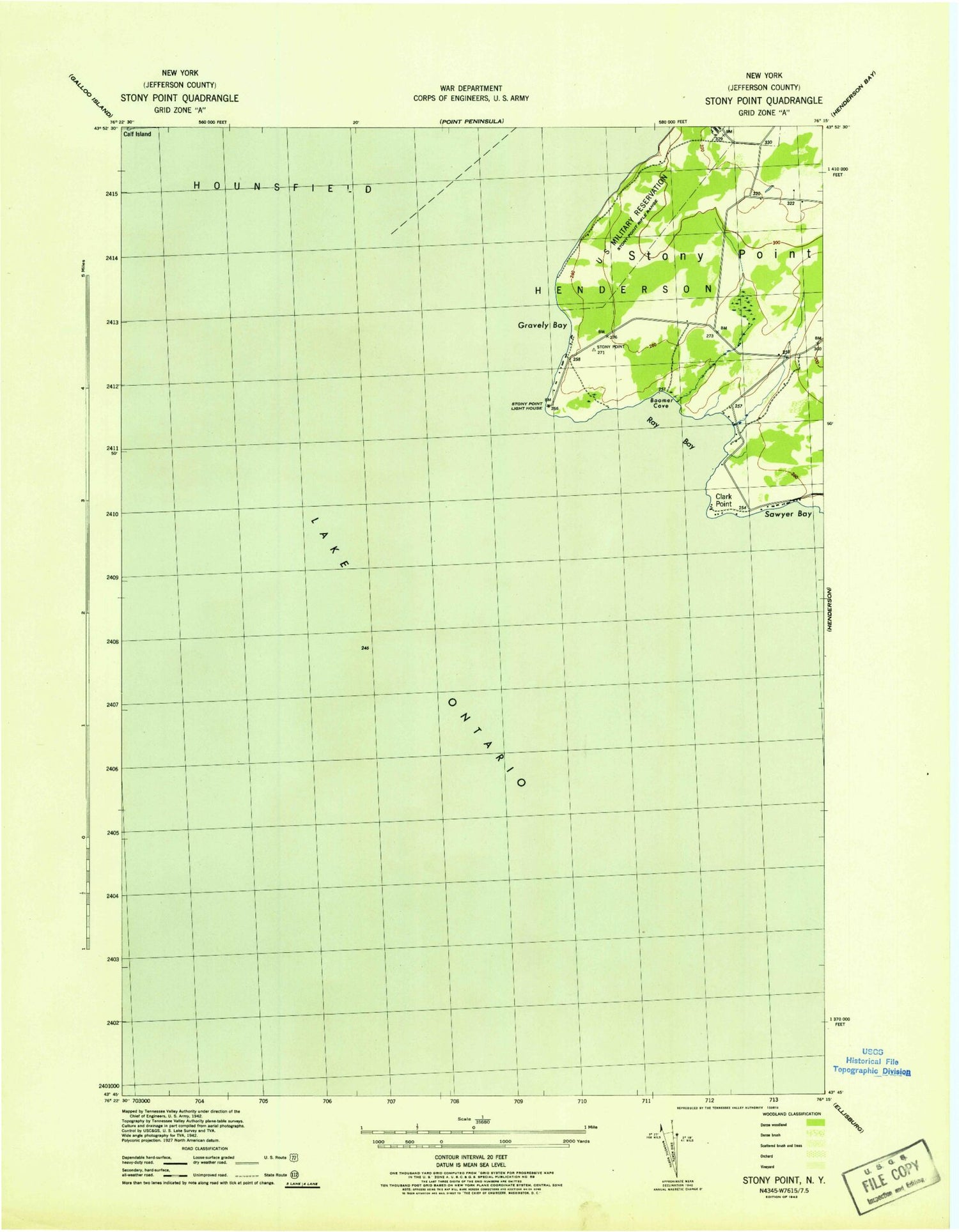 Classic USGS Stony Point New York 7.5'x7.5' Topo Map Image