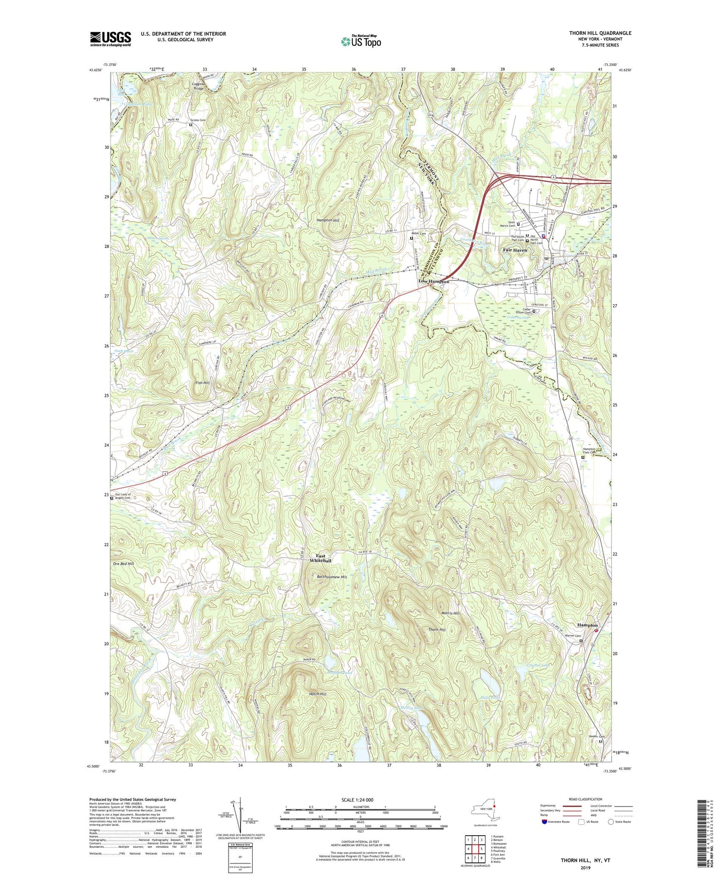 Thorn Hill New York US Topo Map Image