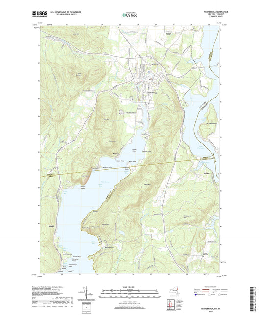 Ticonderoga New York US Topo Map Image