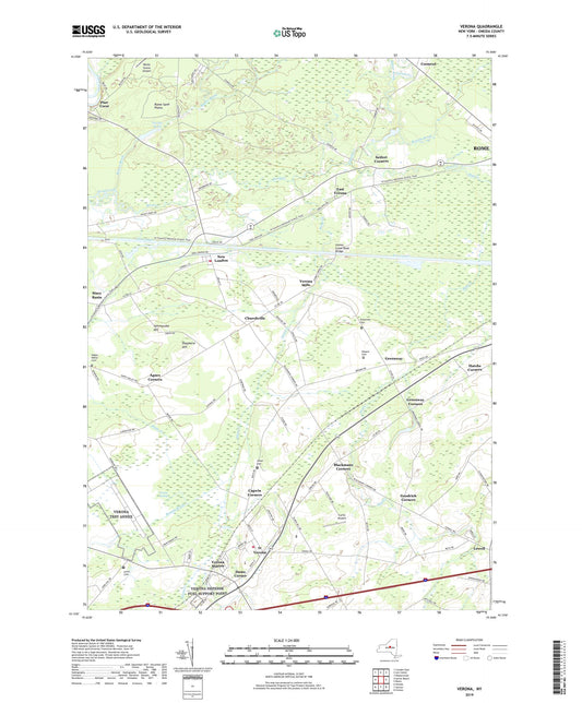 Verona New York US Topo Map Image