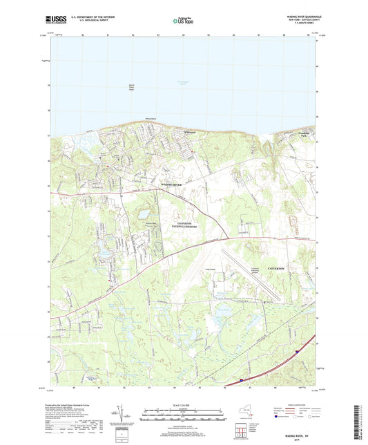 Wading River New York US Topo Map Image