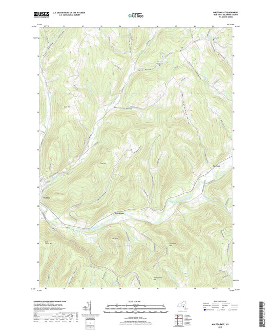 Walton East New York US Topo Map Image