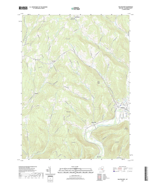 Walton West New York US Topo Map Image