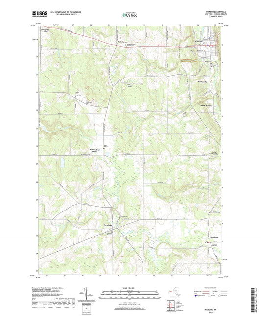 Warsaw New York US Topo Map Image