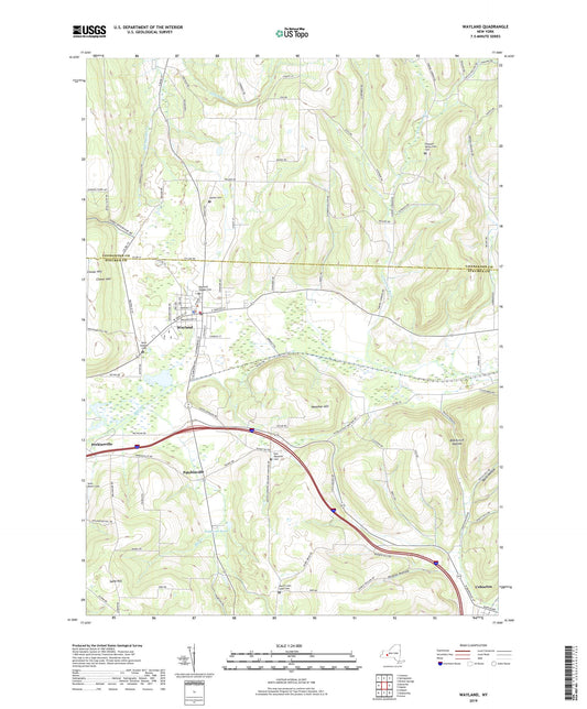 Wayland New York US Topo Map Image