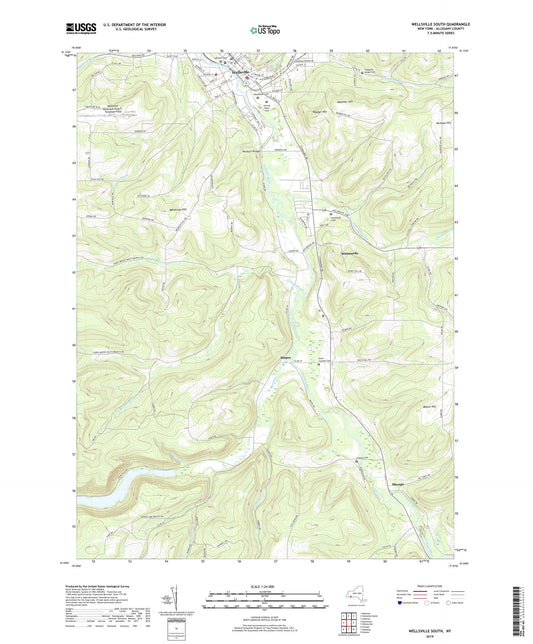 Wellsville South New York US Topo Map Image