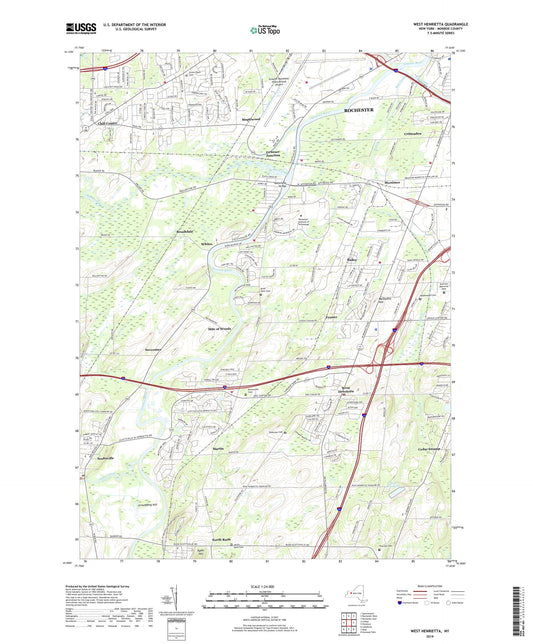 West Henrietta New York US Topo Map Image