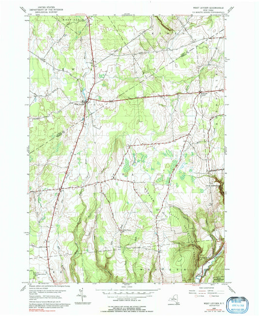 Classic USGS West Leyden New York 7.5'x7.5' Topo Map Image