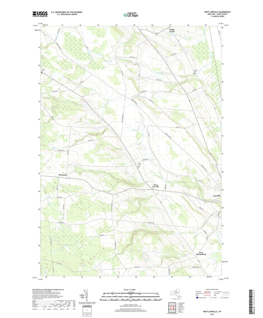 West Lowville New York US Topo Map Image