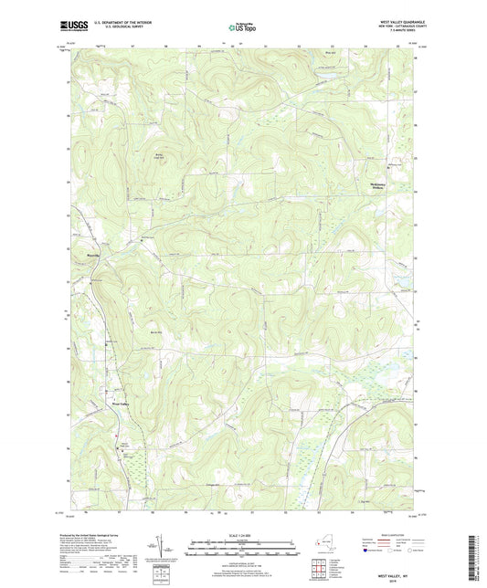 West Valley New York US Topo Map Image
