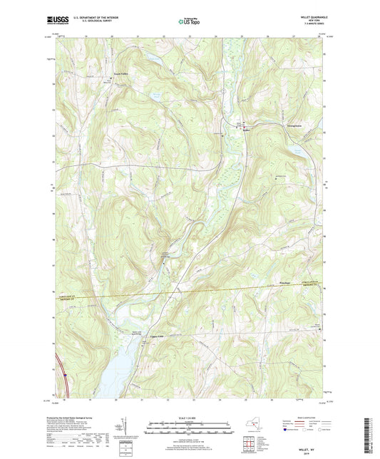 Willet New York US Topo Map Image