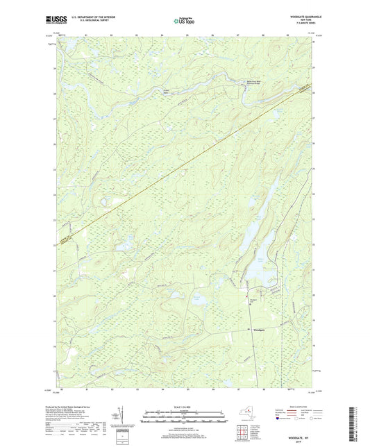 Woodgate New York US Topo Map Image