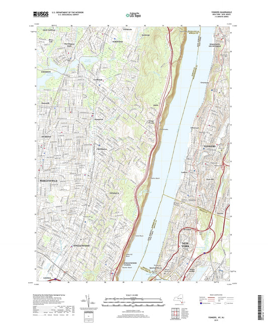 Yonkers New York US Topo Map Image