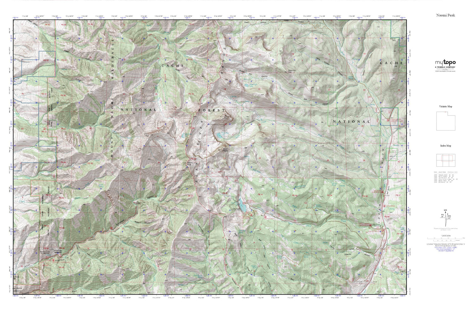 Naomi Peak MyTopo Explorer Series Map Image