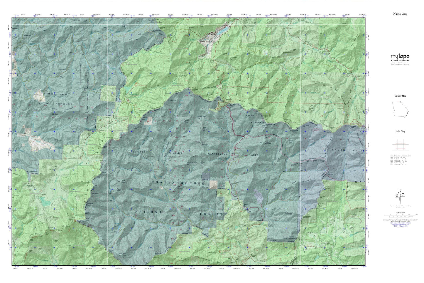 Neels Gap MyTopo Explorer Series Map Image