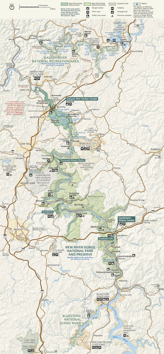 New River Gorge National Park Map Image