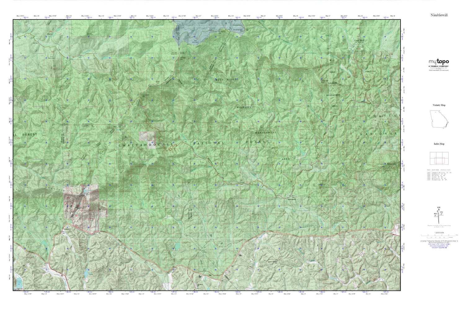 Nimblewill MyTopo Explorer Series Map Image