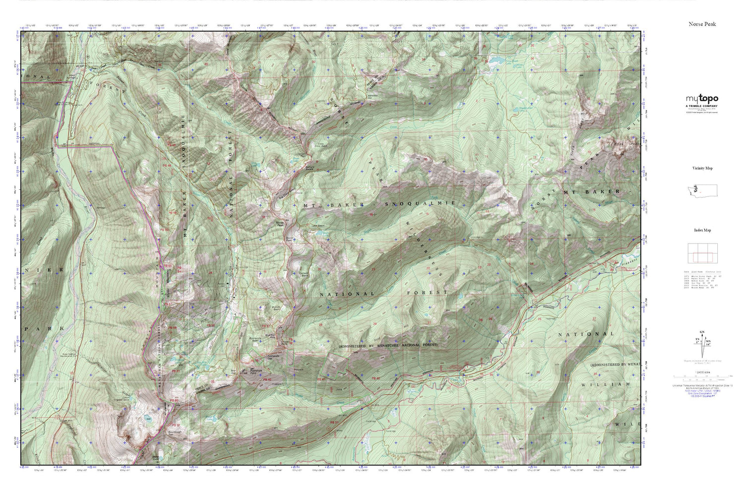 Norse Peak MyTopo Explorer Series Map Image