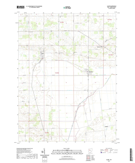 Alger Ohio US Topo Map Image