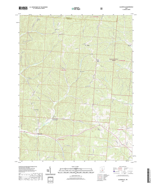 Allensville Ohio US Topo Map Image