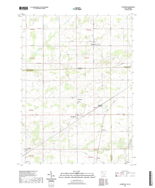 Alvordton Ohio US Topo Map Image