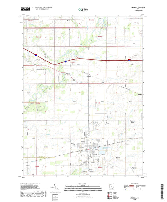 Archbold Ohio US Topo Map Image