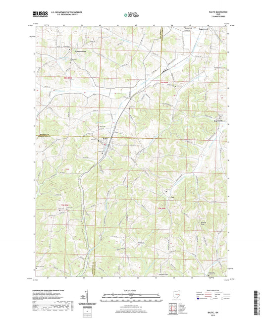 Baltic Ohio US Topo Map Image