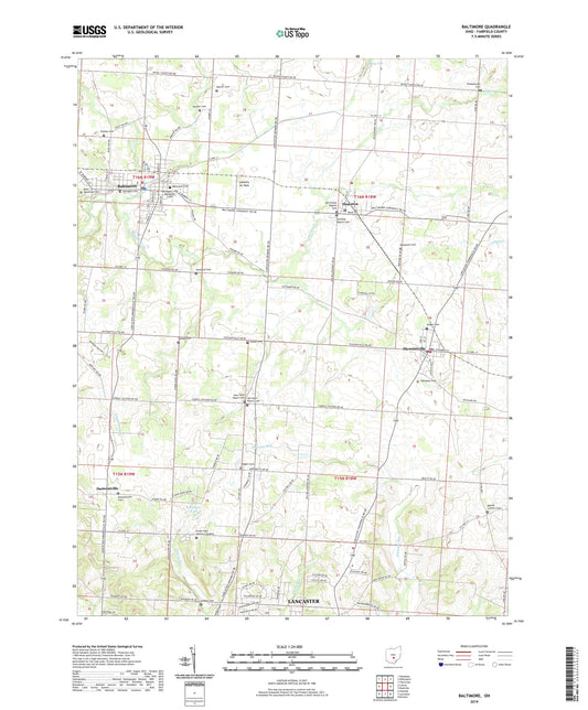 Baltimore Ohio US Topo Map Image