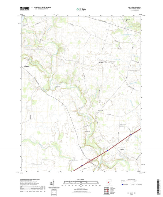 Big Plain Ohio US Topo Map Image