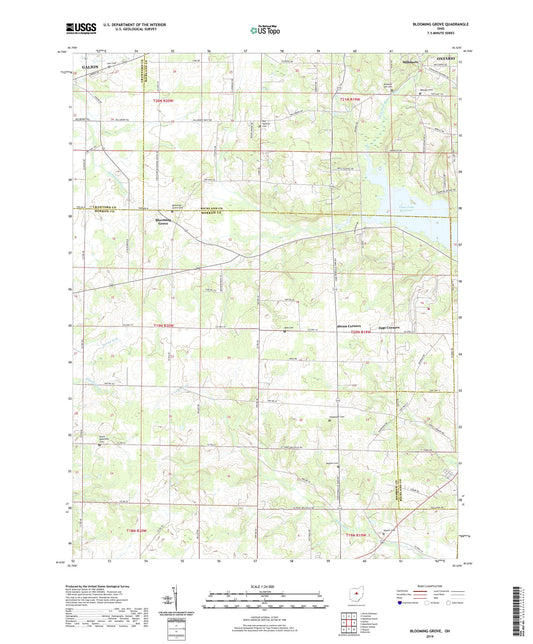 Blooming Grove Ohio US Topo Map Image