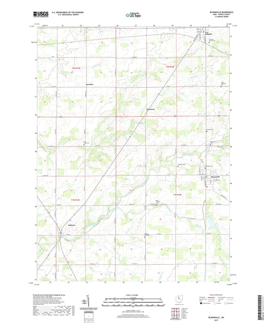Bloomville Ohio US Topo Map Image