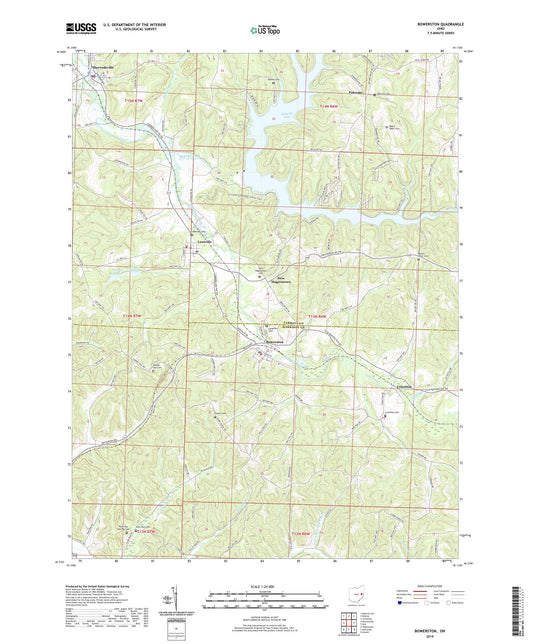 Bowerston Ohio US Topo Map Image