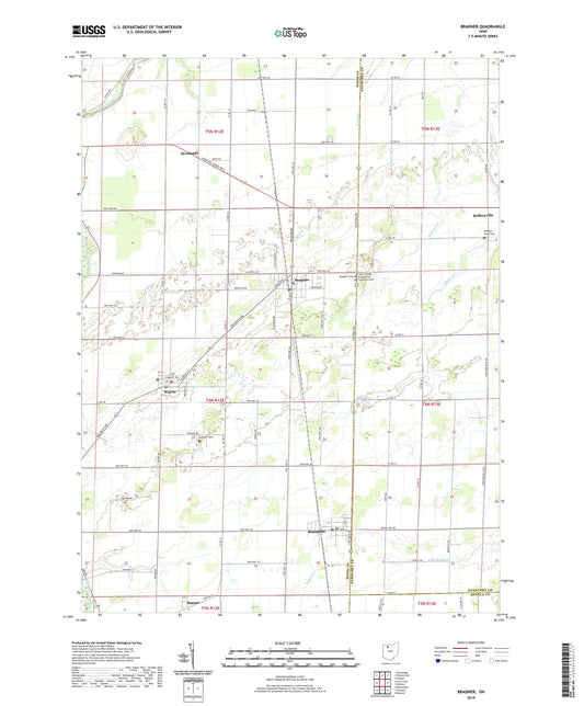 Bradner Ohio US Topo Map Image