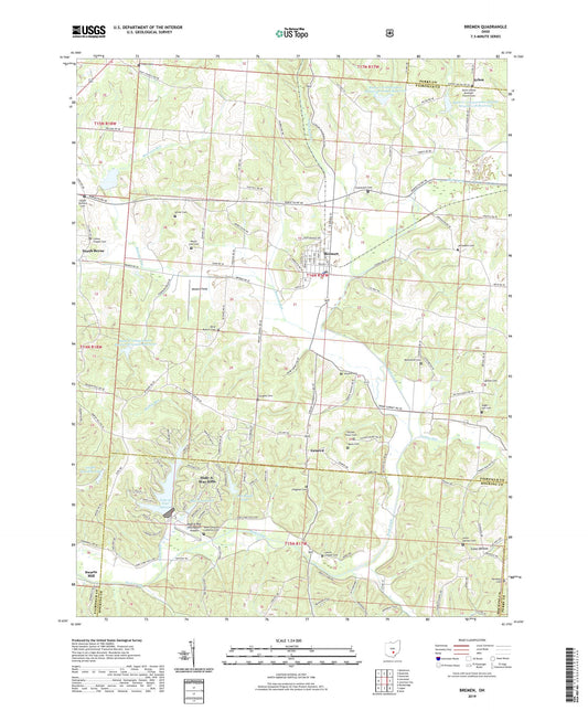 Bremen Ohio US Topo Map Image