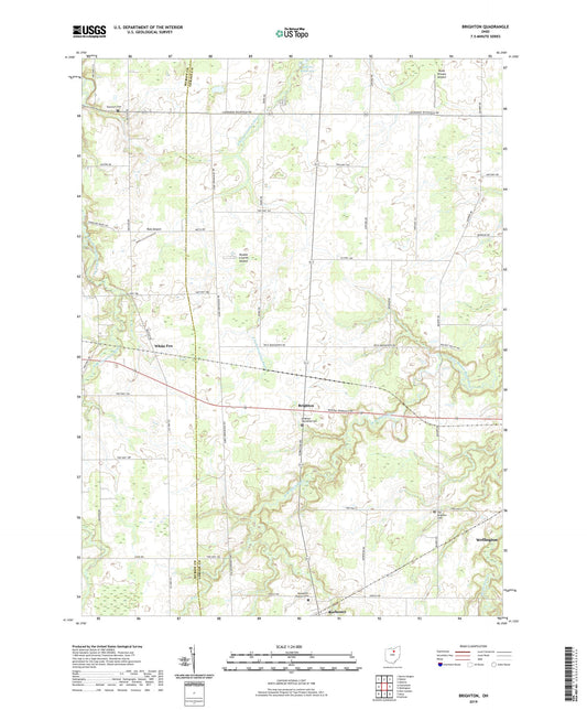 Brighton Ohio US Topo Map Image
