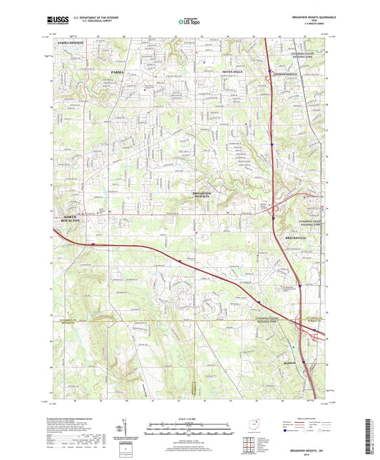 Broadview Heights Ohio US Topo Map Image