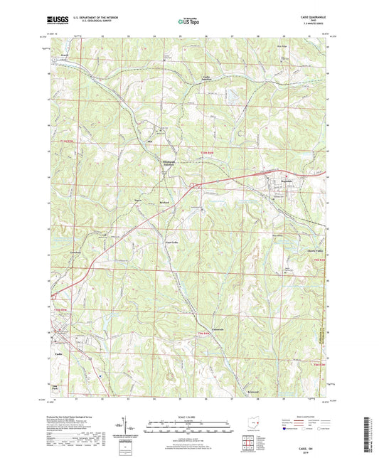 Cadiz Ohio US Topo Map Image