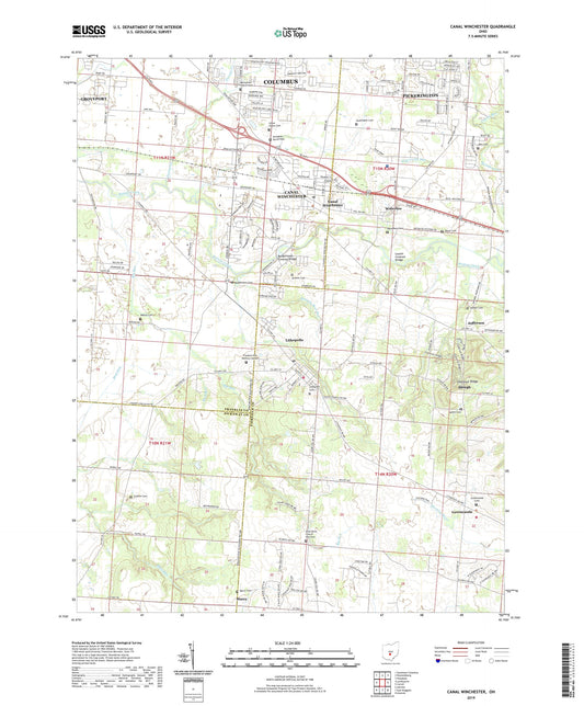 Canal Winchester Ohio US Topo Map Image