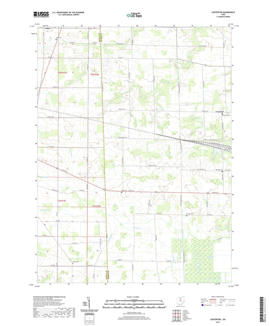 Centerton Ohio US Topo Map Image