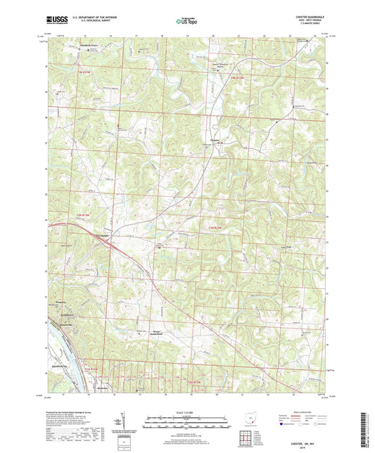 Chester Ohio US Topo Map Image